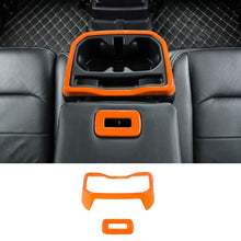 For 2018+ Jeep Wrangler JL JLU Rear Water Cup Holder Decor Cover Seat Armrest Trim RT-TCZ
