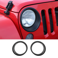 For 2007-2017 Jeep Wrangler JK JKU Headlight Cover Trim Bezels RT-TCZ