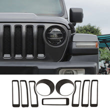 For 2018-2023 Jeep JL Front Grille Inserts Ring Trim & Headlight Cover RT-TCZ