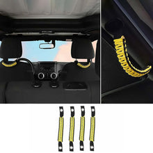 For 2018+ Jeep Wrangler JL &Gladiatar JT 2-in-1 Roll Bar Grab Handles Grip Handle 4Pcs Yellow RT-TCZ