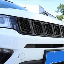 For 2017-2020 Jeep Compass 7pcs Front Grille Insert Mesh Cover Trim Bezels RT-TCZ