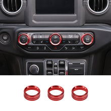 For 2018+ Jeep Wrangler JL JLU  & Gladiator JT Air Conditioner Switch Knob Cover Trim - Style B RT-TCZ