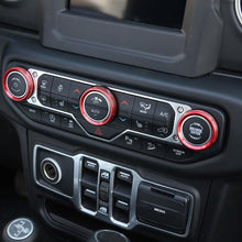 For 2018+ Jeep Wrangler JL JLU & 2020+ Gladiator JT Air Conditioner & Headlight Switch Knob Trim Aluminum Alloy RT-TCZ