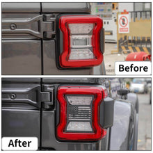 For 2018+ Jeep Wrangler JL JLU Rear Taillights Lamp Guard Cover Trim Black 2Pcs RT-TCZ