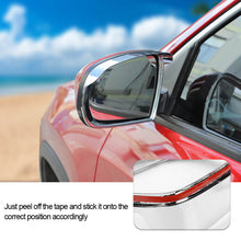 For 2014+ Jeep Cherokee Rear View Mirror Rain Eyebrow Trim Chrome ABS RT-TCZ