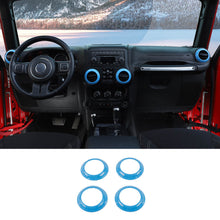 For 2011-2018 Jeep Wrangler JK JKU Center Console Dash Air Conditioner Vent Cover Trim 4PCS RT-TCZ