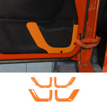 For 2011-2017 Jeep Wrangler JK 4DR Car Inner Door Net Bag Frame Trim ABS RT-TCZ