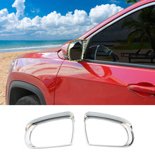 For 2014+ Jeep Cherokee Rear View Mirror Rain Eyebrow Trim Chrome ABS RT-TCZ