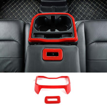 For 2018+ Jeep Wrangler JL JLU Rear Water Cup Holder Decor Cover Seat Armrest Trim RT-TCZ