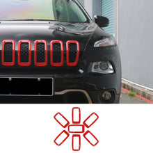 For 2014-2018 Jeep Cherokee Front Grill Inserts Grille Cover Frame Trim RT-TCZ