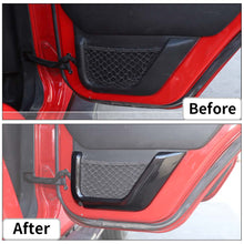 For 2011-2017 Jeep Wrangler JK 4DR Car Inner Door Net Bag Frame Trim ABS RT-TCZ
