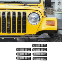 For 1997-2006 Jeep Wrangler TJ Front Grille Inserts Honeycomb Mesh Kit 7pcs/set RT-TCZ