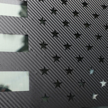 For 2007-2010 Jeep Wrangler JK JKU Rear Window American Flags Trim Sticker Decals Carbon Fiber RT-TCZ