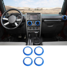 For 2007-2010 Jeep Wrangler JK JKU 4pcs AC Air Conditioning Vent Cover Trim Decoration Ring RT-TCZ