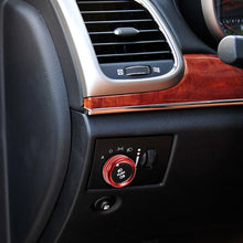 For 2011+ Jeep Grand Cherokee Headlight Switch Knob Button Ring Decor Cover Trim Red RT-TCZ