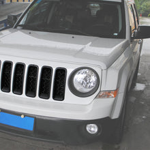For 2011-2016 Jeep Patriot Front Grill Mesh Grille Inserts Cover Frame Trims Kit  ABS 7pcs RT-TCZ