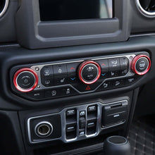 For 2018+ Jeep Wrangler JL JLU & 2020+ Gladiator JT Air Conditioner & Headlight Switch Knob Trim Aluminum Alloy RT-TCZ