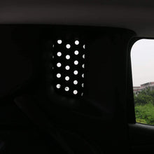For 2016-2019 Jeep Renegade Rear Triangle Glass Decor Cover Aluminum Alloy Panel (Black) RT-TCZ