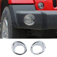 For 2007-2017 Jeep Wrangler JK JKU Front Bumper Fog Light Lamp Cover Trim Frame 2PCS RT-TCZ