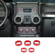 For 2011-2017 Jeep Wrangler JK 5X Air Conditioner AC Switch CD Button Knob Ring Trim RT-TCZ