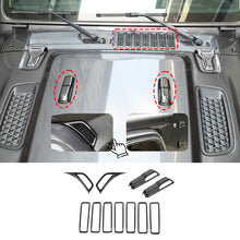 For 2018+ Jeep Wrangler JL JT Side Fender Engine Hood Hinge Air Inlet Trim RT-TCZ