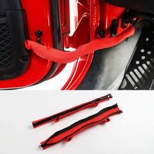 For Jeep Wrangler JK JKU  Door Limiting Straps Swing Door Check Limiter with Wire Protecting Harness, Red