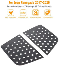 For 2016-2019 Jeep Renegade Rear Triangle Glass Decor Cover Aluminum Alloy Panel (Black) RT-TCZ