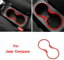 For 2017-2020 Jeep Compass Central Console Chrome Cover Water Cup Holder Trim RT-TCZ