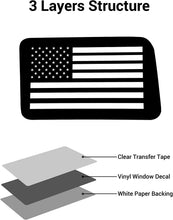 For 2018+ Jeep Wrangler JLU 4 Door Rear Window Decal Vinyl Sticker, American Flag RT-TCZ