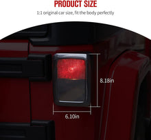For 2007-2018 Jeep Wrangler JK JKU LED Tail Light Covers Rear Lamp Guards Smoked Black RT-TCZ