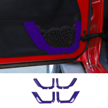 For 2011-2017 Jeep Wrangler JK 4DR Car Inner Door Net Bag Frame Trim ABS RT-TCZ