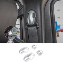 For 2018+ Jeep Wrangler JL JLU 4Pcs Carbon Fiber Seat Belt Buckle Decoration Trim Cover Kit RT-TCZ