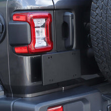 For Jeep Wrangler JL 2018+ Black Tailgate Door Grab Handle License Plate Holder Bracket