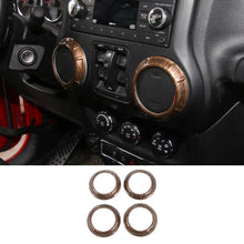 For 2011-2018 Jeep Wrangler JK JKU Center Console Dash Air Conditioner Vent Cover Trim 4PCS RT-TCZ