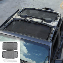 for 2018+ Jeep Wrangler JLU 4-Doors Front & Rear Top Sunshade Mesh Anti-UV