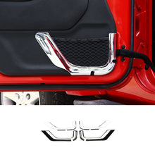 For 2011-2017 Jeep Wrangler JK 4DR Car Inner Door Net Bag Frame Trim ABS RT-TCZ