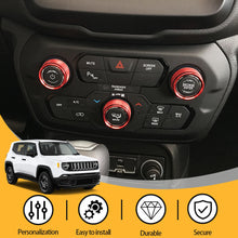 For 2018+ Jeep Renegade Air Condition Audio CD Adjustment Button Cover Trim RT-TCZ
