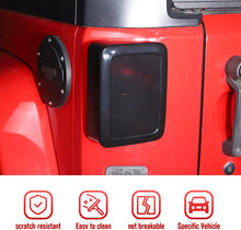 For 2007-2018 Jeep Wrangler JK JKU LED Tail Light Covers Rear Lamp Guards Smoked Black RT-TCZ