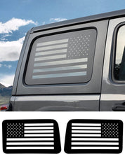 For 2018+ Jeep Wrangler JLU 4 Door Rear Window Decal Vinyl Sticker, American Flag RT-TCZ