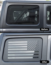 For 2018+ Jeep Wrangler JLU 4 Door Rear Window Decal Vinyl Sticker, American Flag RT-TCZ