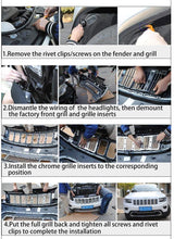 For 2014-2016 Jeep Grand Cherokee Grille Inserts Mesh Honeycomb Chrome Clip-on Cover Trim Kit RT-TCZ