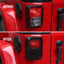 For 2007-2018 Jeep Wrangler JK JKU LED Tail Light Covers Rear Lamp Guards Smoked Black RT-TCZ