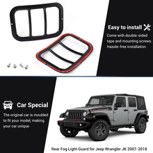 For 2007-2018 Jeep Wrangler JK Fog Light Guards Rear Bumper Fog Lamp Covers RT-TCZ