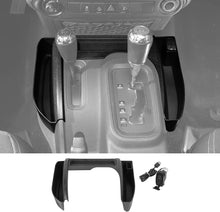 For 2011-2017 Jeep Wrangler JK JKU Interior Gear Shift Tray Organizer ABS Gear Shift Storage Box with USB Charger Socket, Black RT-TCZ