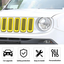 For 2016-2018 Jeep Renegade Front Grille Mesh ABS Insert Guard Cover Trim RT-TCZ
