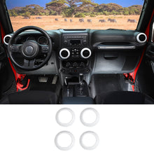 For 2011-2018 Jeep Wrangler JK JKU Center Console Dash Air Conditioner Vent Cover Trim 4PCS RT-TCZ