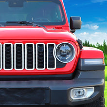For 2024+ Jeep Wrangler JL & Gladiator JT Front Grille Inserts Guard Middle Mesh Decorative Ring Trim RT-TCZ