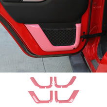 For 2011-2017 Jeep Wrangler JK 4DR Car Inner Door Net Bag Frame Trim ABS RT-TCZ