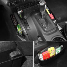 For 2011-2017 Jeep Wrangler JK JKU Interior Gear Shift Tray Organizer ABS Gear Shift Storage Box with USB Charger Socket, Black RT-TCZ