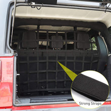 For Jeep Wrangler JK JKU & JL JLU 4 Door Rear Trunk Isolation Cargo Net Organizer Dog Barrier Mesh RT-TCZ